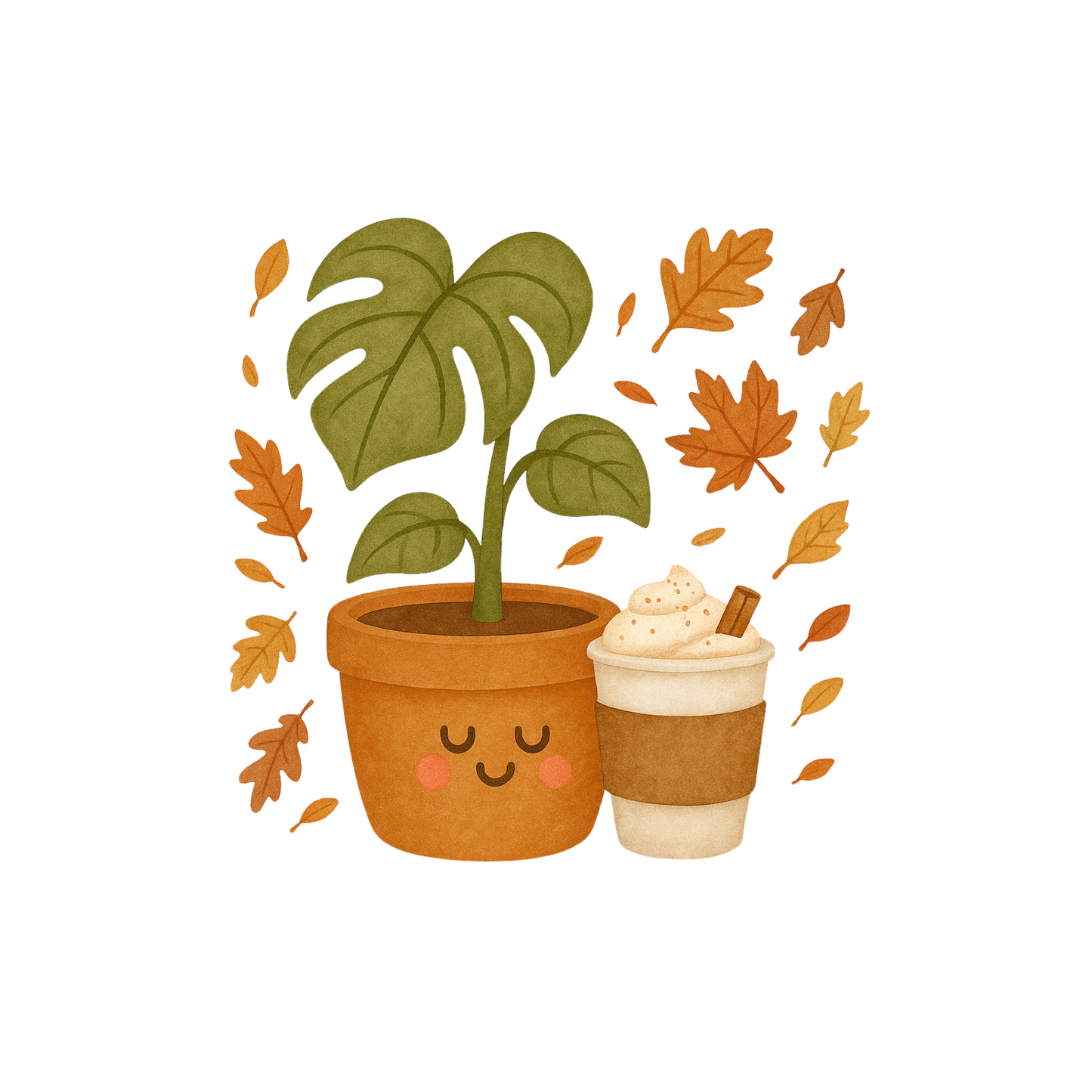 Grußkarte - Pumpkin spice & Plant vibes