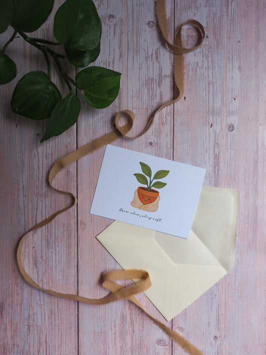 Grußkarte - Grow slow, stay soft