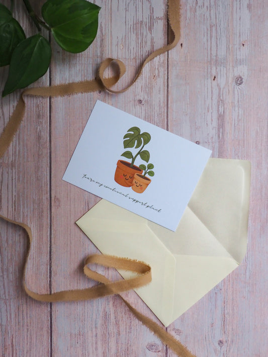 Grußkarte - Emotional Support Plant