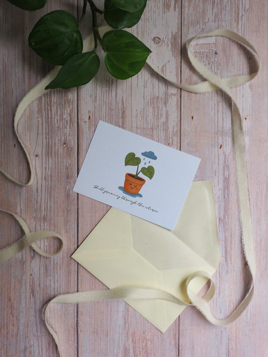 Grußkarte - Still growing through the storm